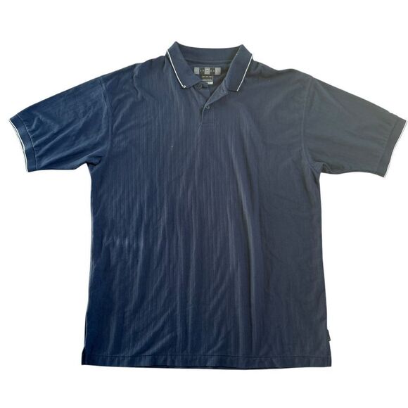 Nike Golf Polo Shirt Mens Size 2XL Dri Fit Short Sleeve Navy Blue Solid - Picture 1 of 12